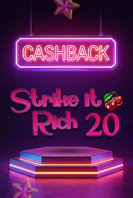 20% Cashback Strike it Rich 20